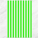Vertical Stripes - White and Neon Green Canvas 12  x 18 