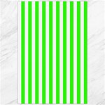 Vertical Stripes - White and Neon Green Canvas 20  x 30 