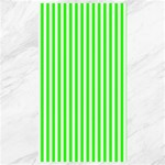 Vertical Stripes - White and Neon Green Canvas 40  x 72 