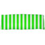 Vertical Stripes - White and Neon Green Body Pillow Case (Dakimakura) (One Side)