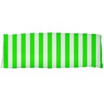 Vertical Stripes - White and Neon Green Body Pillow Case Dakimakura (Two Sides)