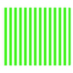 Vertical Stripes - White and Neon Green Double Sided Flano Blanket (Small)