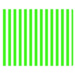 Vertical Stripes - White and Neon Green Double Sided Flano Blanket (Medium)
