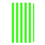Vertical Stripes - White and Neon Green Memory Card Reader (Rectangular)