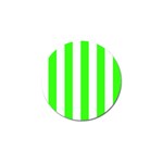 Vertical Stripes - White and Neon Green Golf Ball Marker (4 pack)