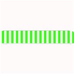 Vertical Stripes - White and Neon Green Small Bar Mat
