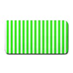 Vertical Stripes - White and Neon Green Medium Bar Mat