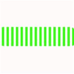 Vertical Stripes - White and Neon Green Medium Bar Mat