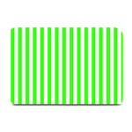 Vertical Stripes - White and Neon Green Plate Mat