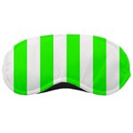 Vertical Stripes - White and Neon Green Sleeping Mask