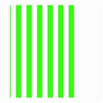 Vertical Stripes - White and Neon Green Large Garden Flag (Two Sides)