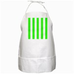 Vertical Stripes - White and Neon Green BBQ Apron