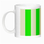 Vertical Stripes - White and Neon Green Night Luminous Mug