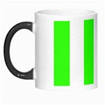 Vertical Stripes - White and Neon Green Morph Mug