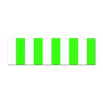 Vertical Stripes - White and Neon Green Sticker (Bumper)