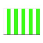 Vertical Stripes - White and Neon Green Sticker A4 (100 pack)