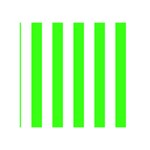 Vertical Stripes - White and Neon Green Greeting Card 5  x 7 