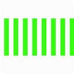 Vertical Stripes - White and Neon Green 4  x 8  Photo Cards