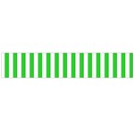 Vertical Stripes - White and Lime Green Flano Scarf (Large)