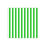 Vertical Stripes - White and Lime Green Satin Bandana Scarf