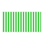 Vertical Stripes - White and Lime Green Satin Shawl