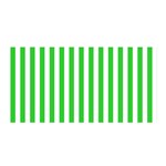 Vertical Stripes - White and Lime Green Satin Wrap
