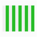Vertical Stripes - White and Lime Green Small Glasses Cloth