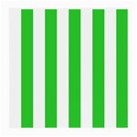 Vertical Stripes - White and Lime Green Medium Glasses Cloth (2 Sides)