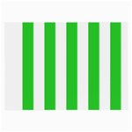 Vertical Stripes - White and Lime Green Large Glasses Cloth (2 Sides)