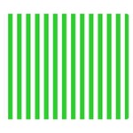 Vertical Stripes - White and Lime Green Double Sided Flano Blanket (Small)
