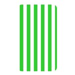 Vertical Stripes - White and Lime Green Memory Card Reader (Rectangular)