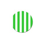 Vertical Stripes - White and Lime Green Golf Ball Marker (10 pack)