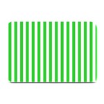 Vertical Stripes - White and Lime Green Plate Mat