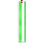 Vertical Stripes - White and Lime Green Large Book Mark