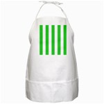 Vertical Stripes - White and Lime Green BBQ Apron