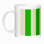 Vertical Stripes - White and Lime Green Night Luminous Mug