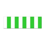 Vertical Stripes - White and Lime Green Sticker Bumper (100 pack)