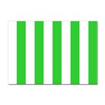 Vertical Stripes - White and Lime Green Sticker A4 (10 pack)