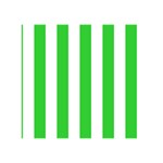 Vertical Stripes - White and Lime Green Greeting Card 5  x 7 