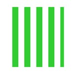 Vertical Stripes - White and Lime Green Greeting Card 4.5  x 6 