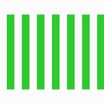 Vertical Stripes - White and Lime Green 5  x 7  Photo Cards
