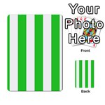Vertical Stripes - White and Lime Green Multi-purpose Cards (Rectangle)