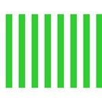 Vertical Stripes - White and Lime Green Birthday Cake 3D Greeting Card (7x5)