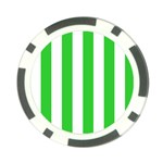 Vertical Stripes - White and Lime Green Poker Chip Card Guard (10 pack)