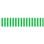 Vertical Stripes - White and Dark Pastel Green Flano Scarf (Small)