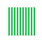 Vertical Stripes - White and Dark Pastel Green Satin Bandana Scarf