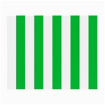 Vertical Stripes - White and Dark Pastel Green Small Glasses Cloth