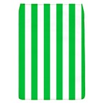Vertical Stripes - White and Dark Pastel Green Removable Flap Cover (S)