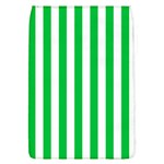 Vertical Stripes - White and Dark Pastel Green Removable Flap Cover (L)