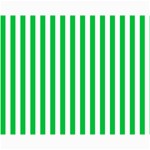 Vertical Stripes - White and Dark Pastel Green Collage 11  x 14 